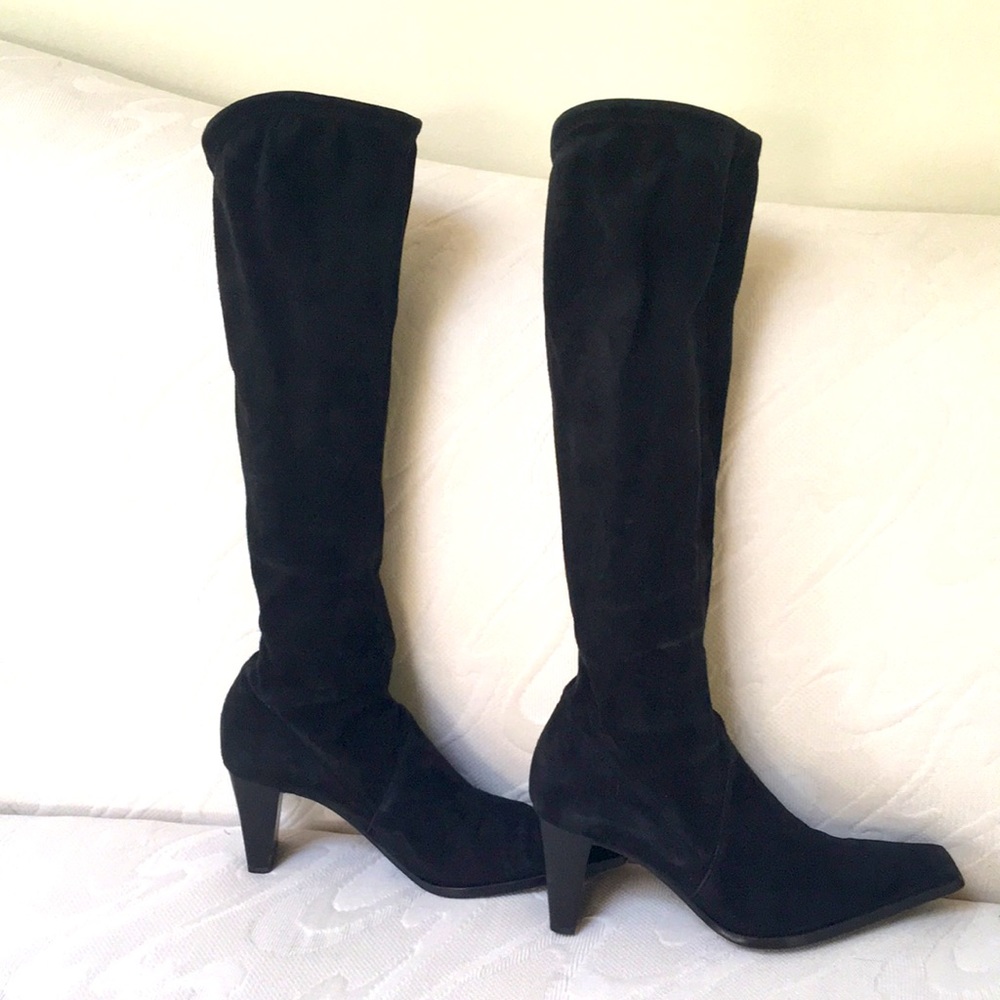 Sergio Rossi Black Suede High Boots Size 6